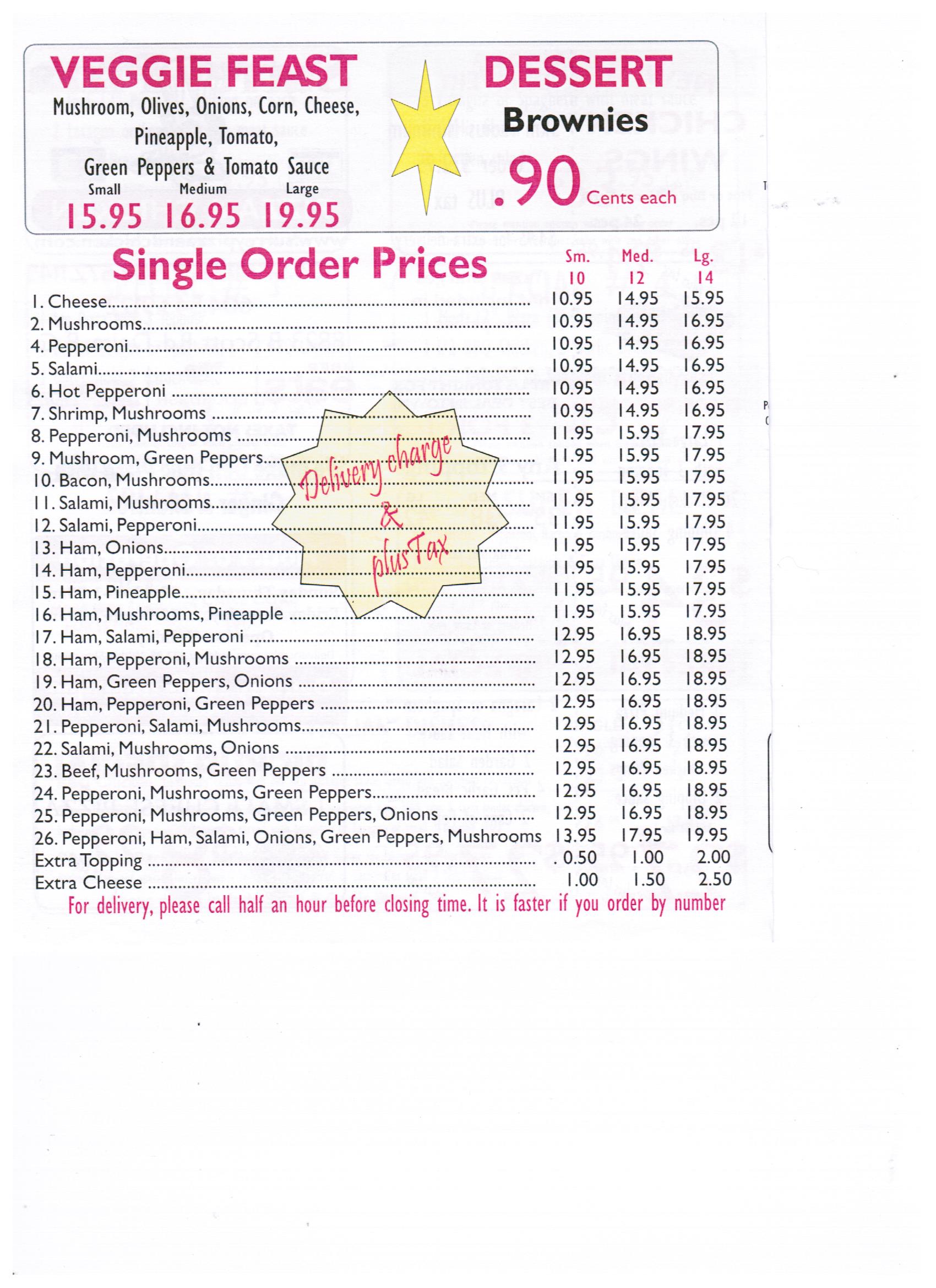 Menu – Surrey Pizza and Chicken